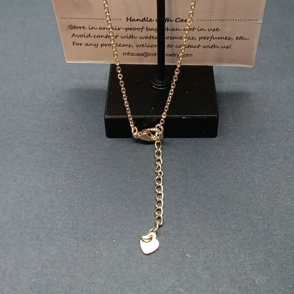 Me&Hz Initial E & Birthstone Necklace. Comes With Card, Pouch, Gift - Picture 3 of 5